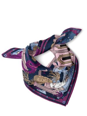 SQUAÏR Multi-Color Silk Scarf