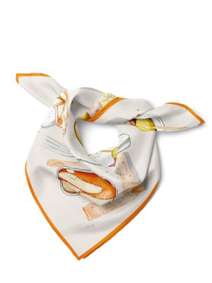 SQUAÏR Multi-Color Silk Scarf