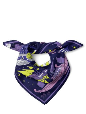 SQUAÏR Multi-Color Silk Scarf
