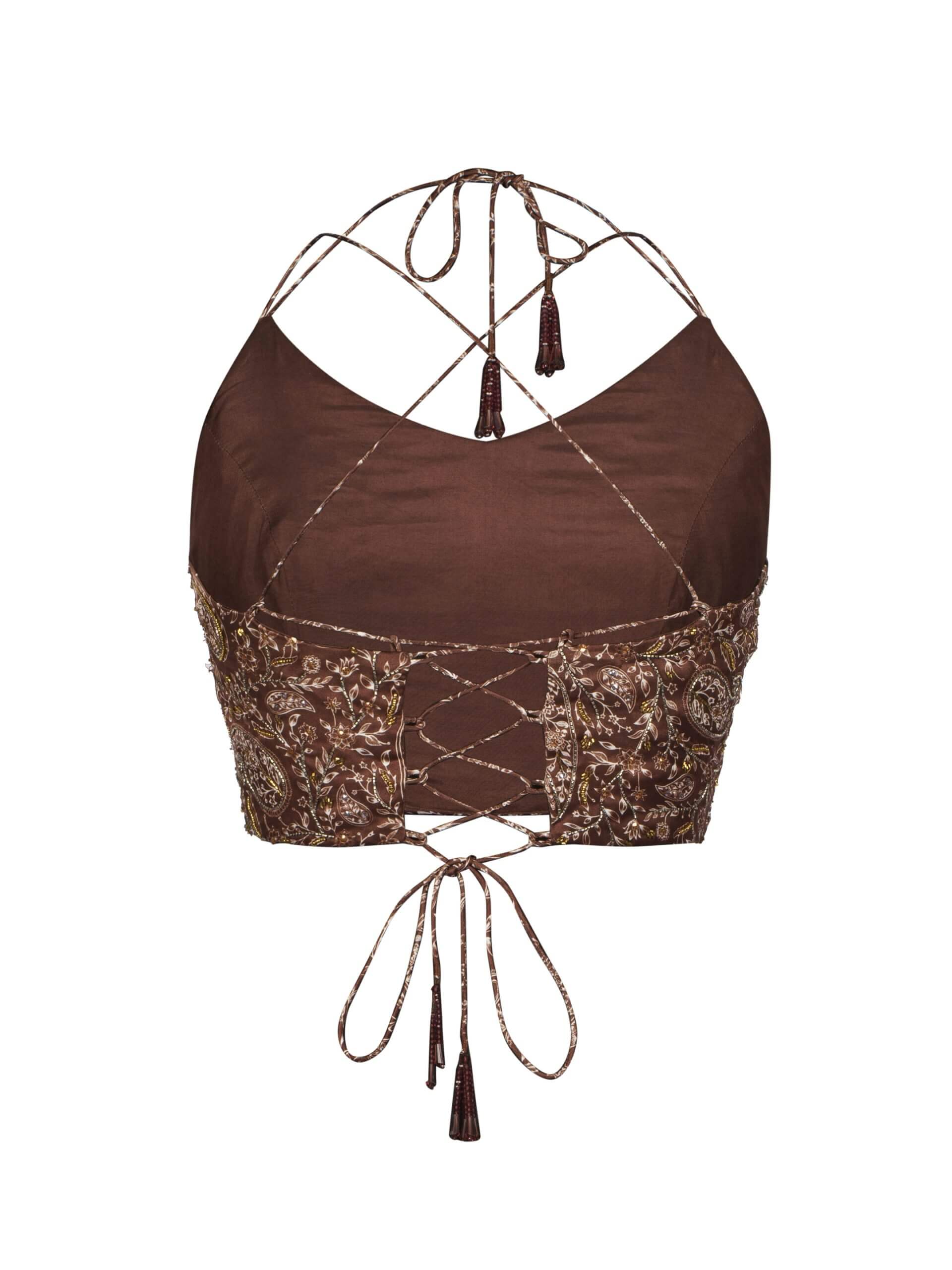 Silai The Label Brown Strappy Halter Top - Image 3