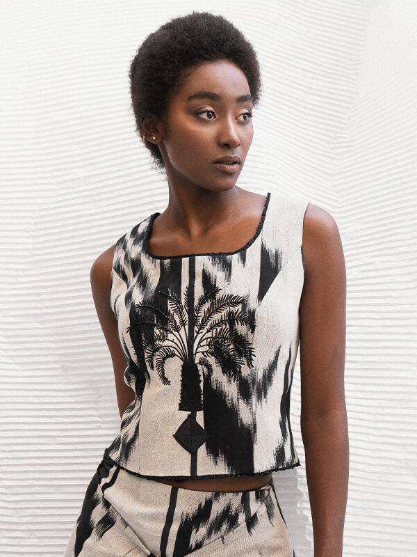 Tara Parvaresh Geometric Print Sleeveless Top - Image 3