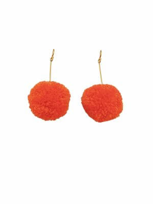 That Dome Piece Orange Earrings