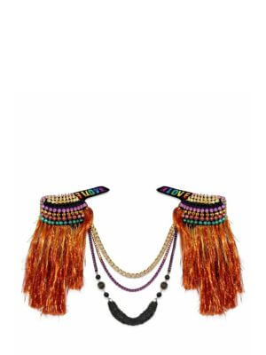 That Dome Piece Gold And Copper Epaulettes With Vintage Chain