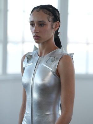VIKTORIA MARCHEV Silver Once Piece Swimwear