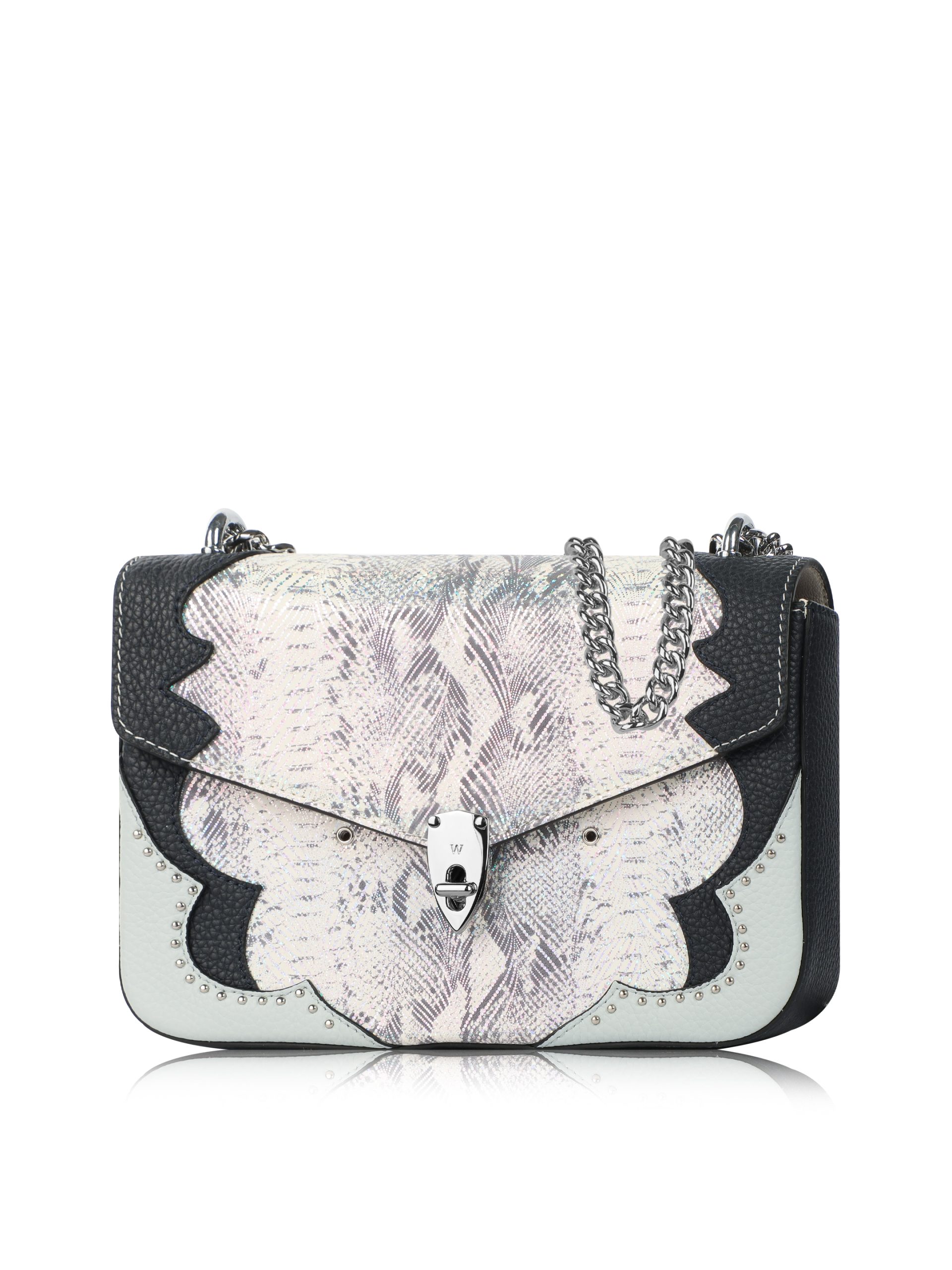 WANACCESSORY Animal Print Silver Calf Leather Medium Crossbody - Image 2
