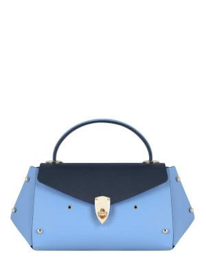 WANACCESSORY Blue Gold Calf Leather Medium Handle