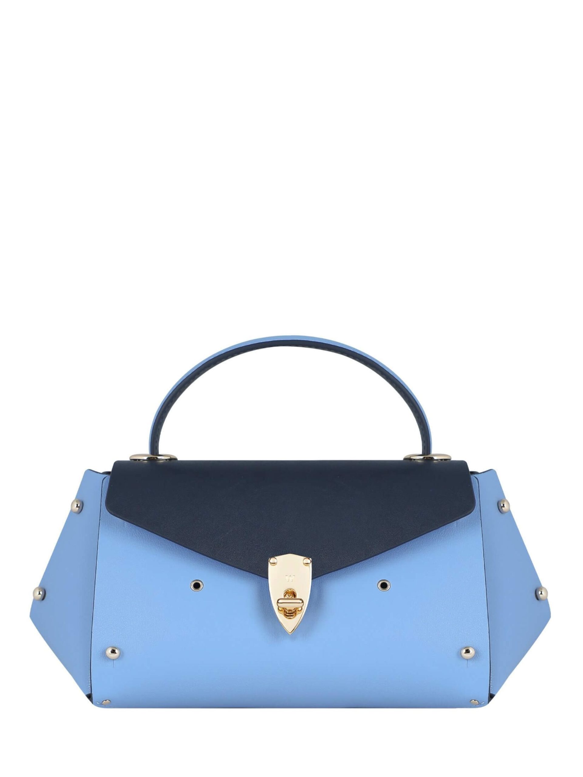 WANACCESSORY Blue Gold Calf Leather Medium Handle
