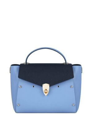 WANACCESSORY Blue Gold Calf Leather Medium Handle