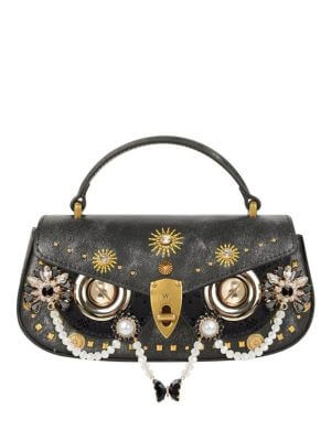 WANACCESSORY Black Brass Calf Leather Small Handle