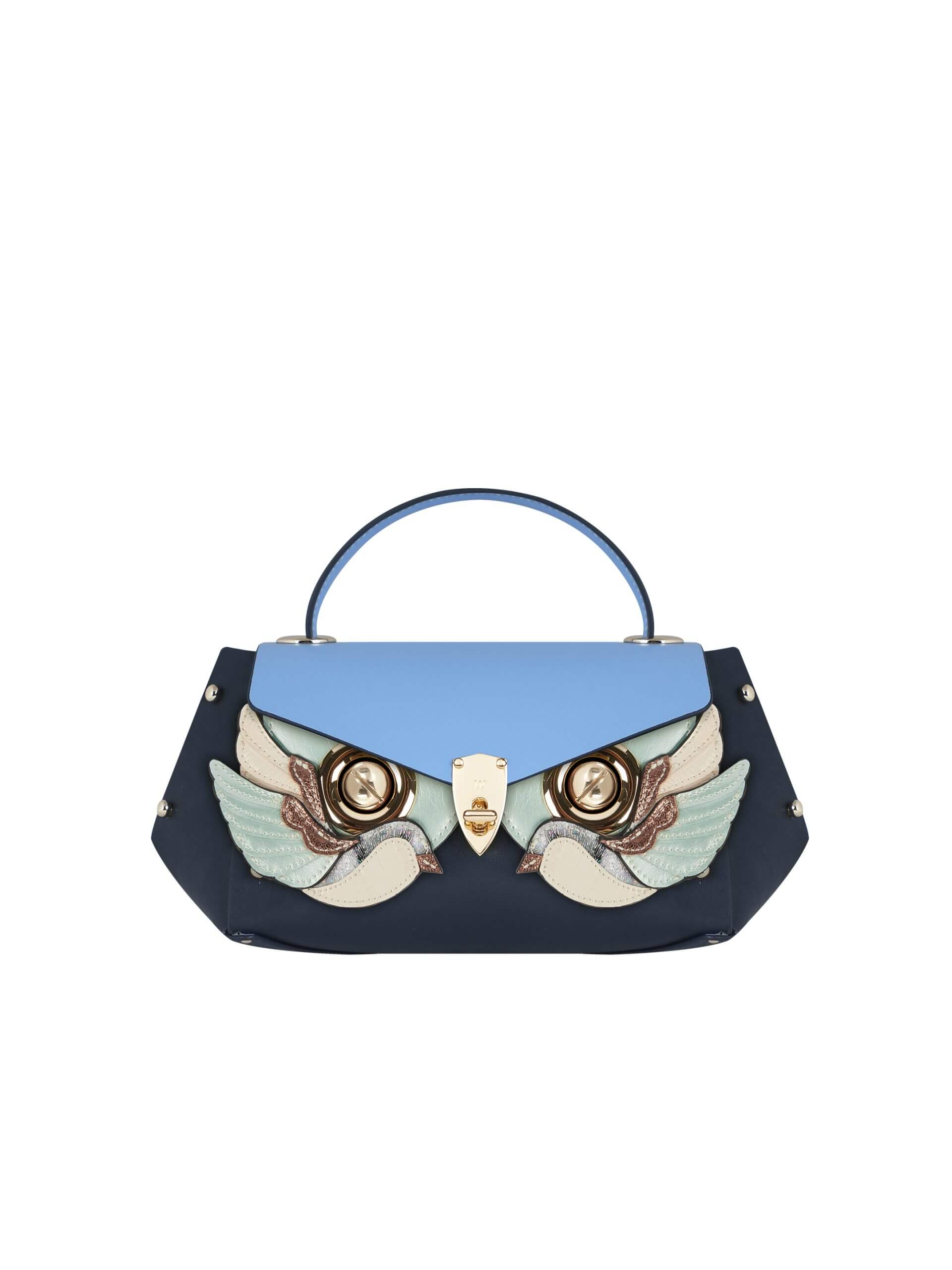 WANACCESSORY Blue Gold Calf Leather Medium Handle - Image 8