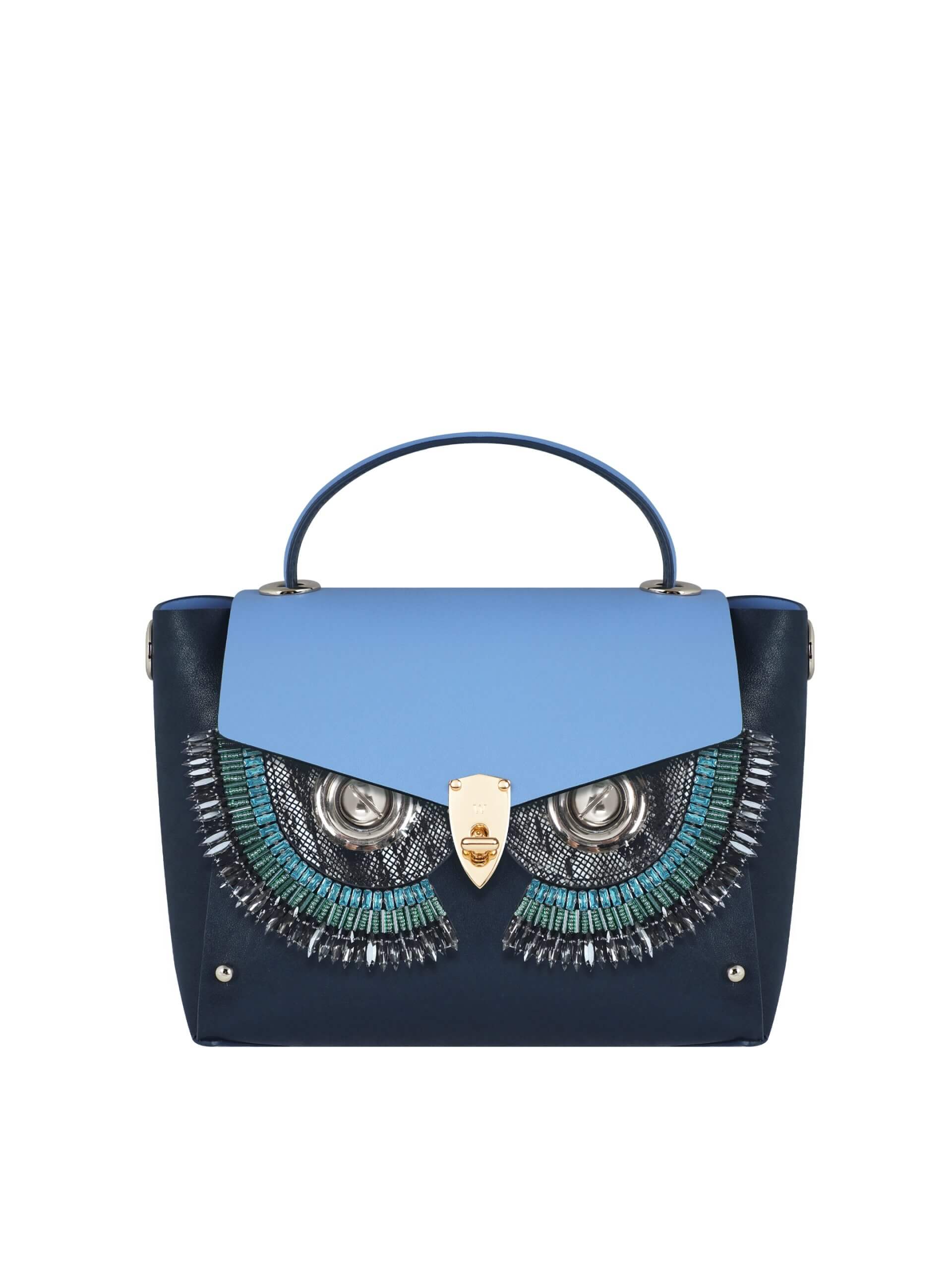 WANACCESSORY Blue Gold Calf Leather Medium Handle - Image 8