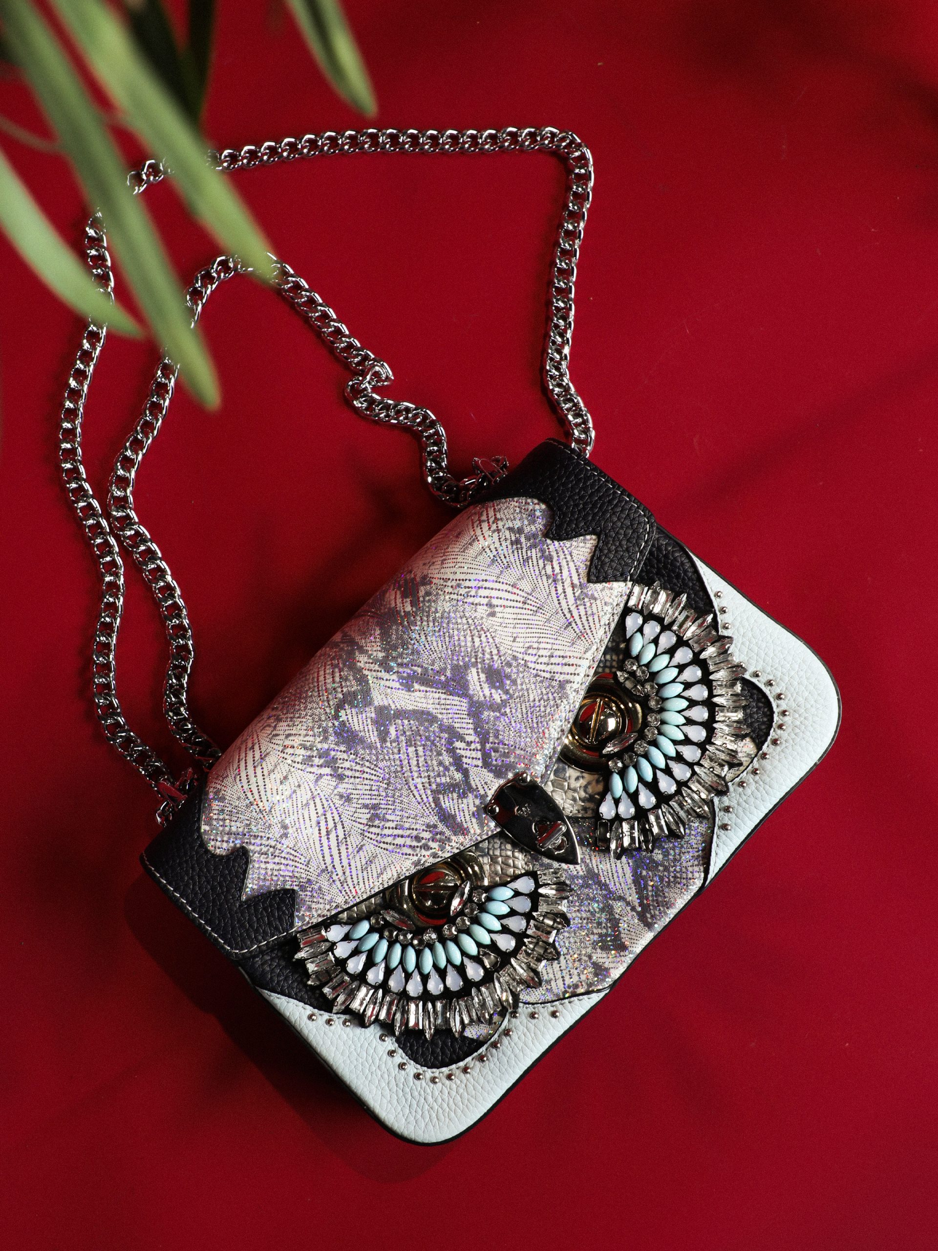 WANACCESSORY Animal Print Silver Calf Leather Medium Crossbody - Image 7