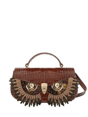 WANACCESSORY Brown Brass Calf Leather Medium Handle