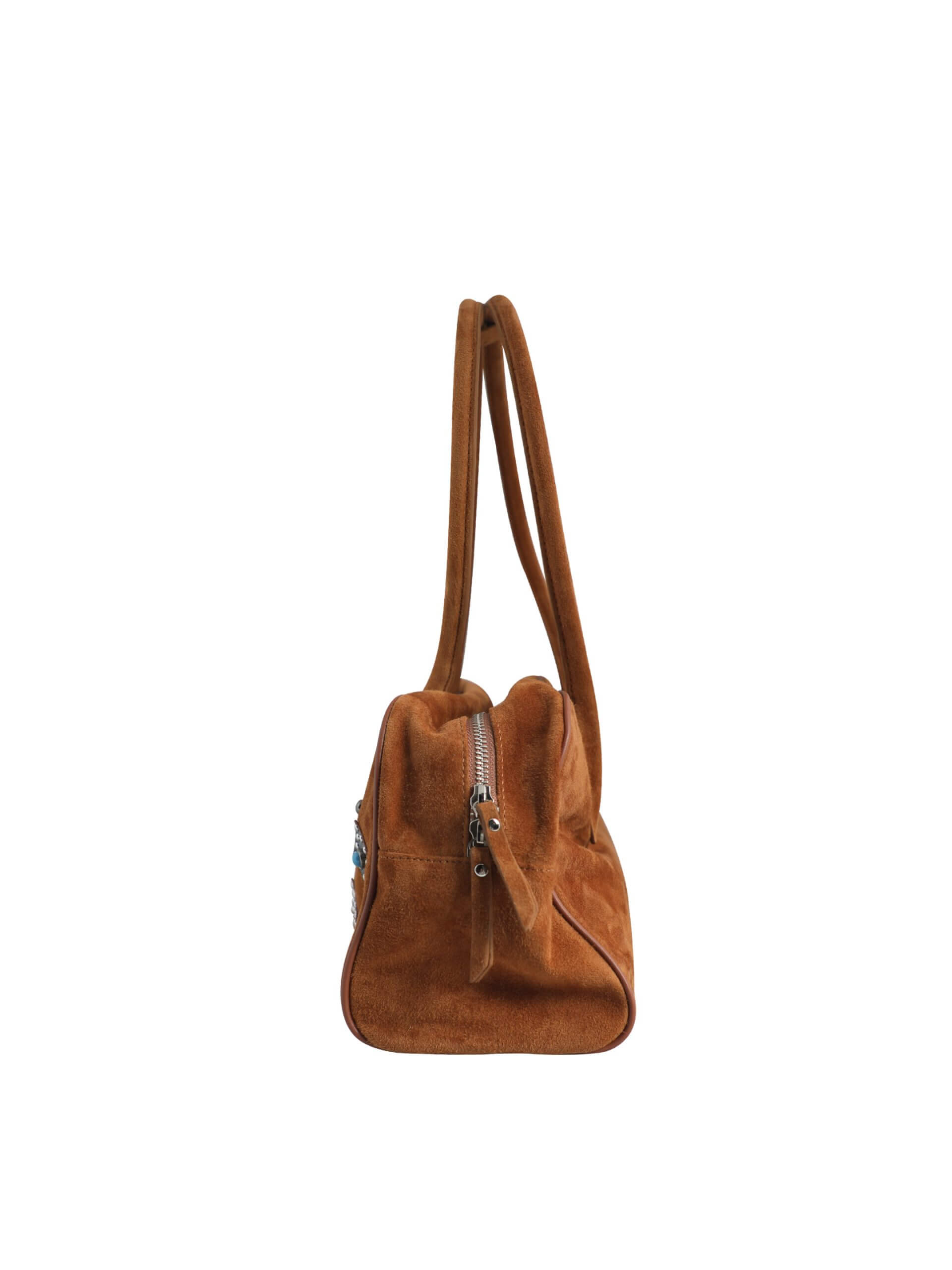 WANACCESSORY Brown Brass Lamb Skin Large Tote - Image 3