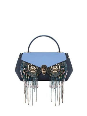 WANACCESSORY Blue Gold Calf Leather Medium Handle
