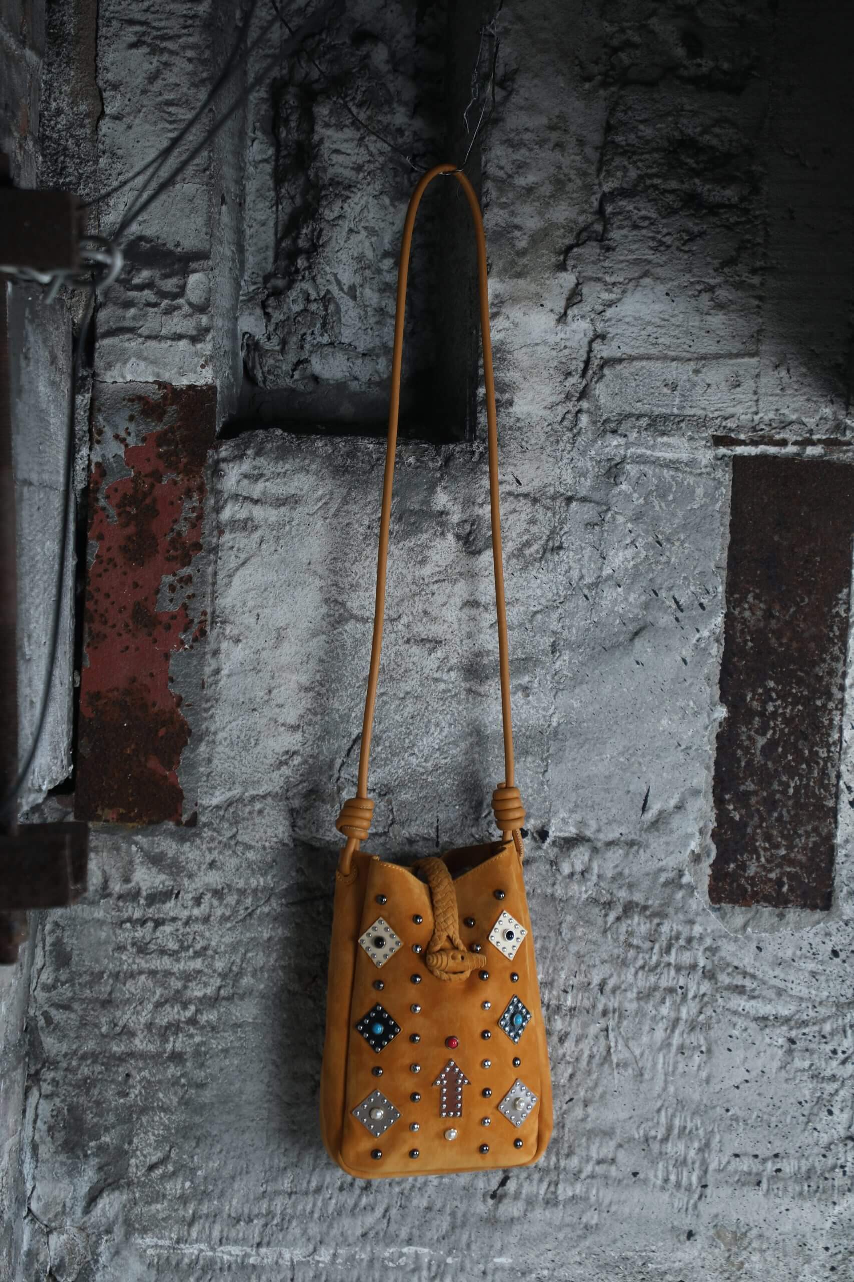 WANACCESSORY Brown Brass Lamb Skin Small Crossbody - Image 7