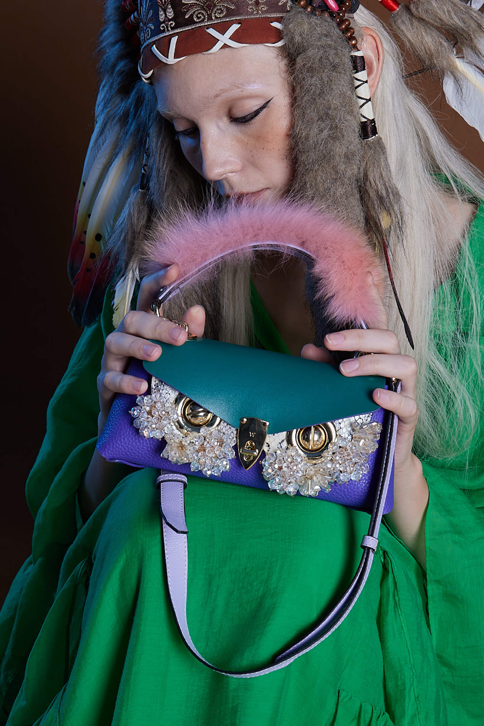 WANACCESSORY Bag Accessory-Luxuriously Hand-Embellished Crystal Mask - Image 3