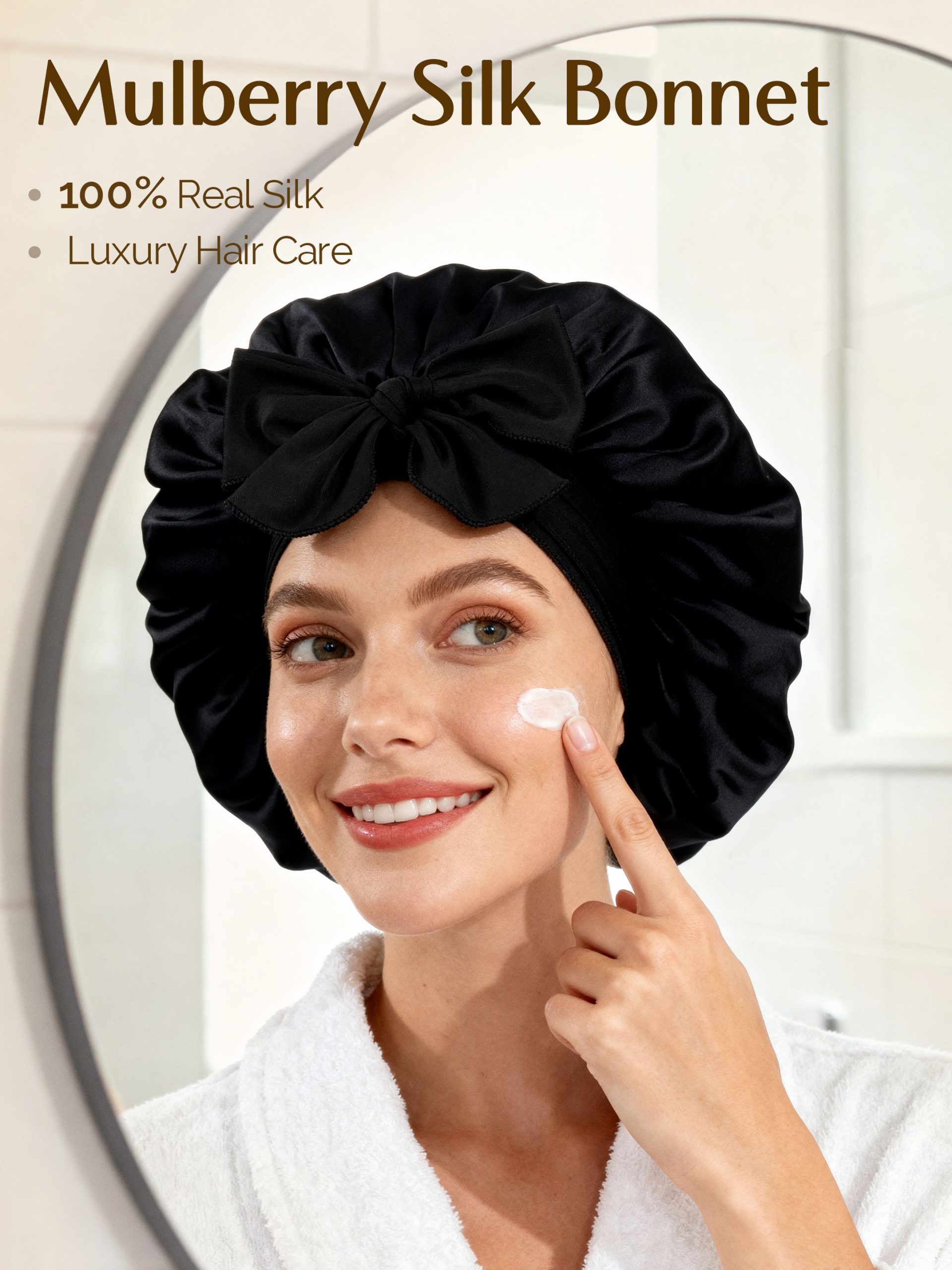 Yanibest HiSheen™ Silk Bonnet With Tie Band - Image 2
