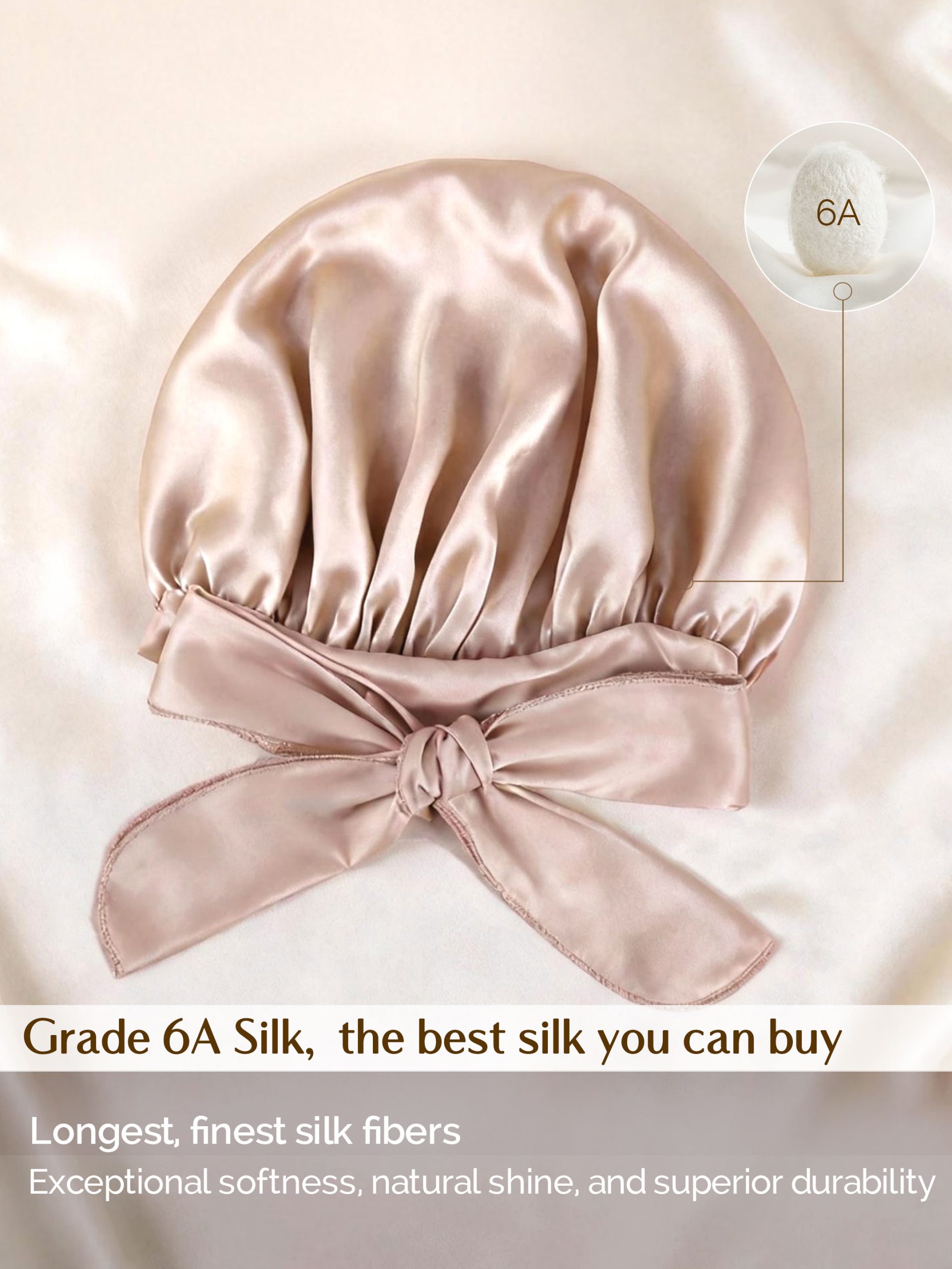 Yanibest HiSheen™ Silk Bonnet With Tie Band - Image 2
