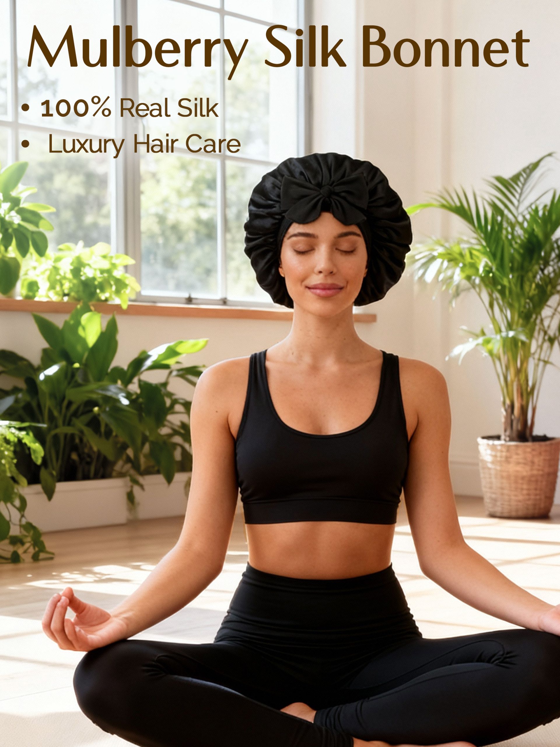 Yanibest HiSheen™ Silk Bonnet With Tie Band - Image 3