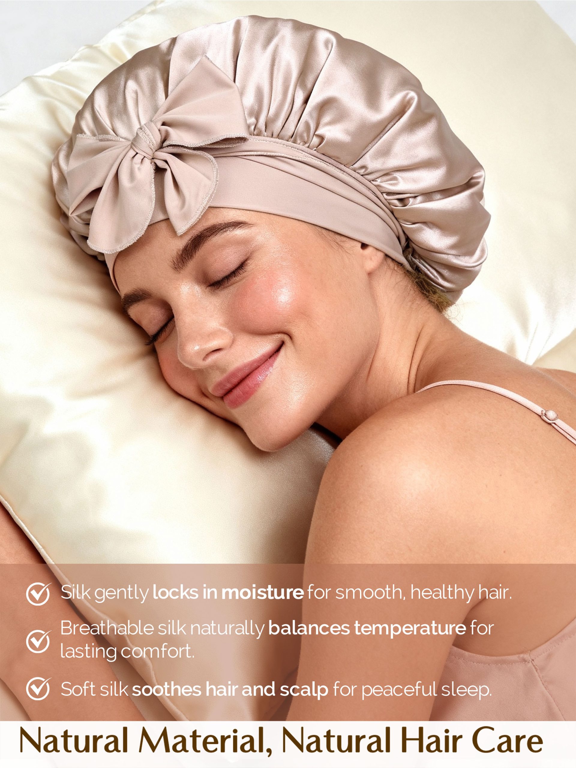 Yanibest HiSheen™ Silk Bonnet With Tie Band - Image 3