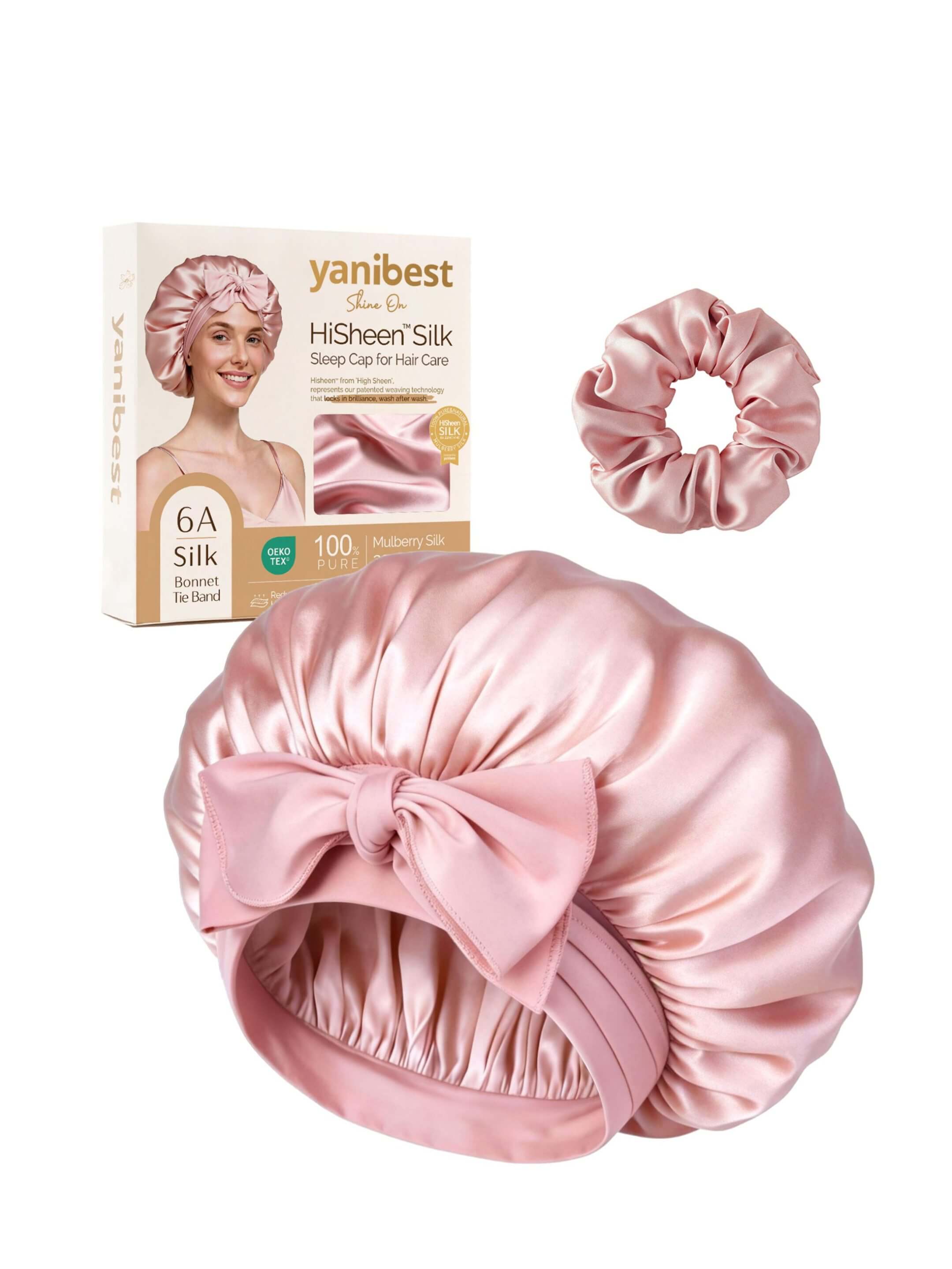 Yanibest HiSheen™ Silk Bonnet With Tie Band