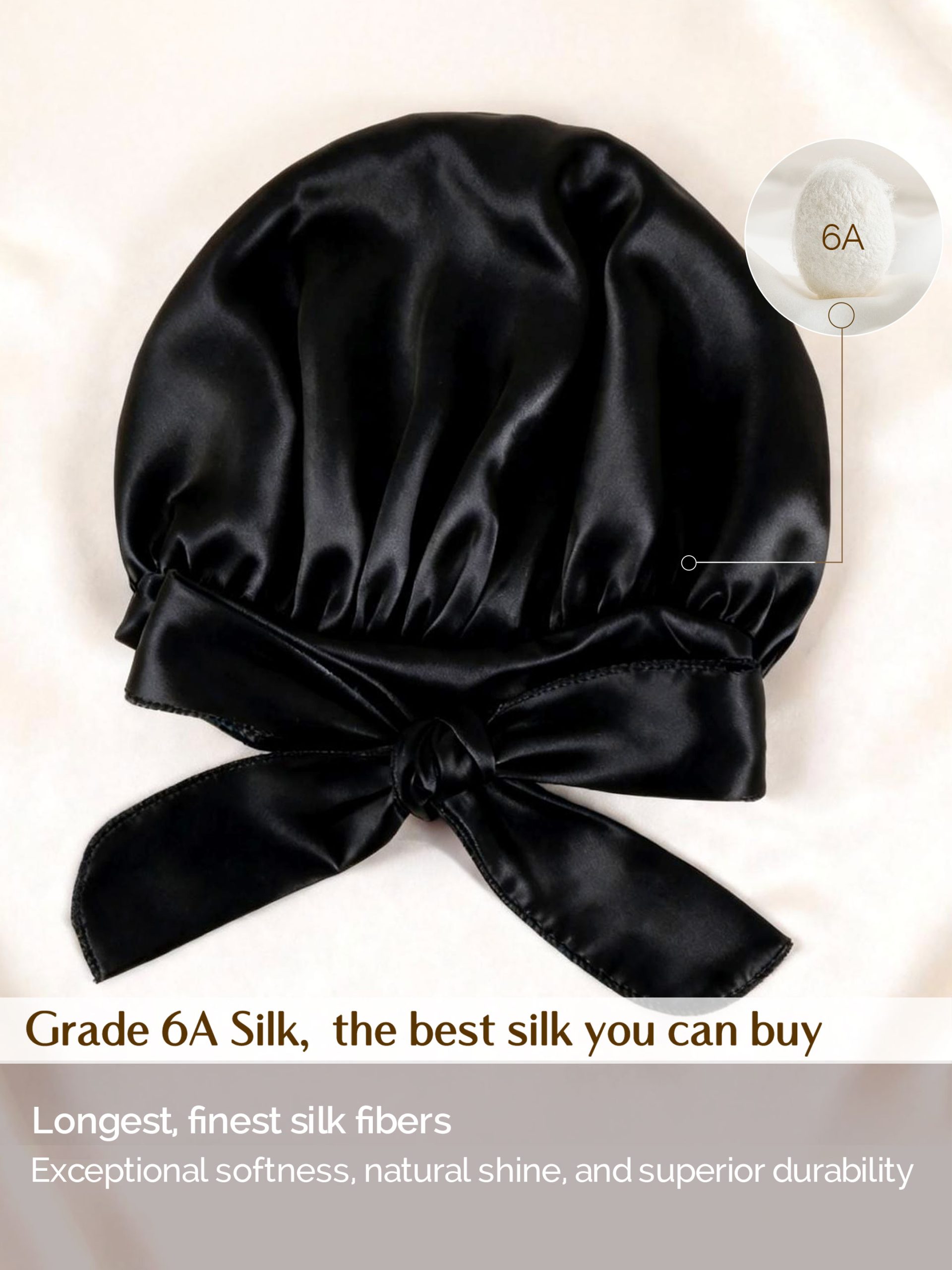Yanibest HiSheen™ Silk Bonnet With Tie Band - Image 6