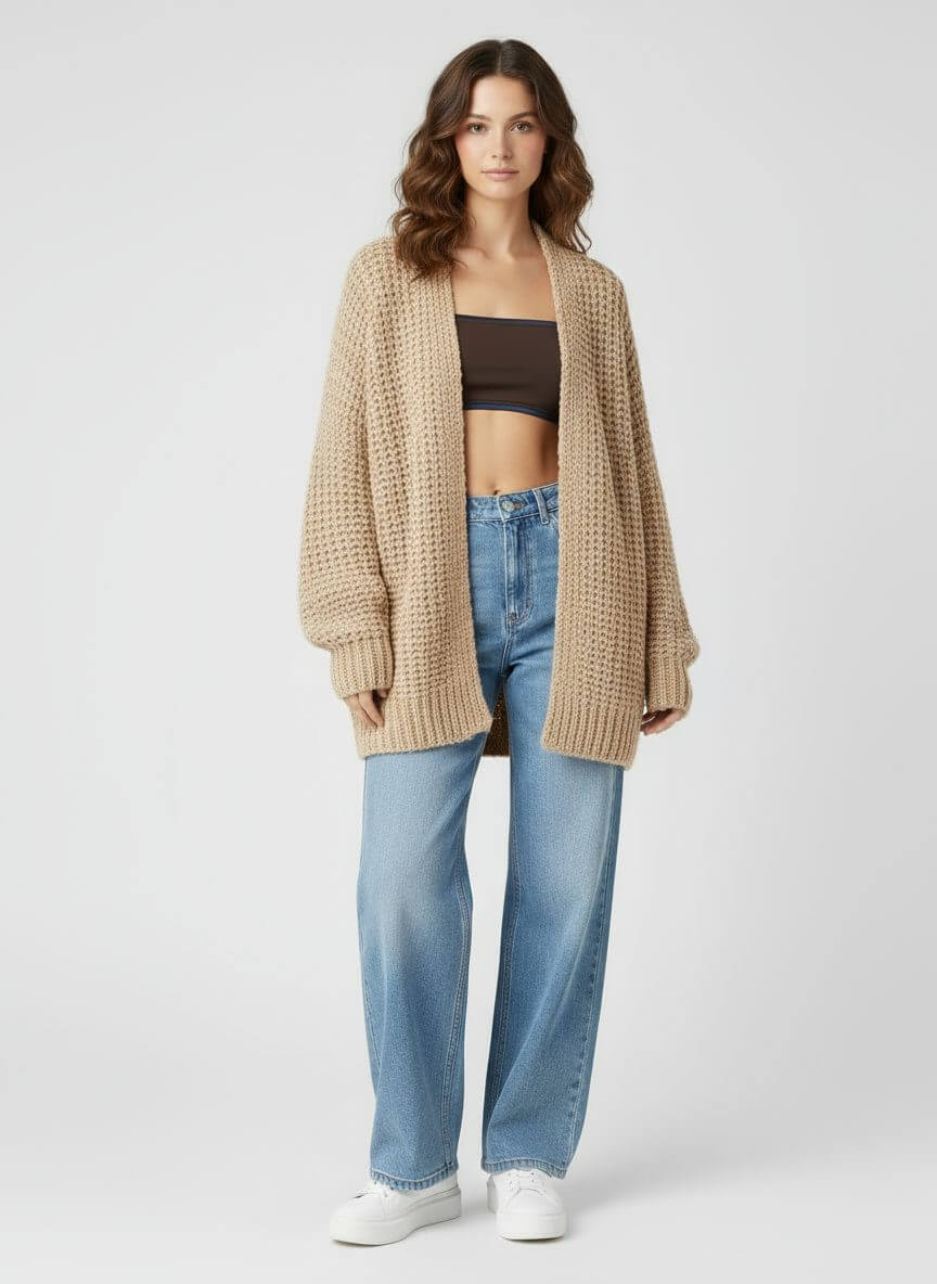 MONZLAPUR Top - Brown x Blue - Image 2