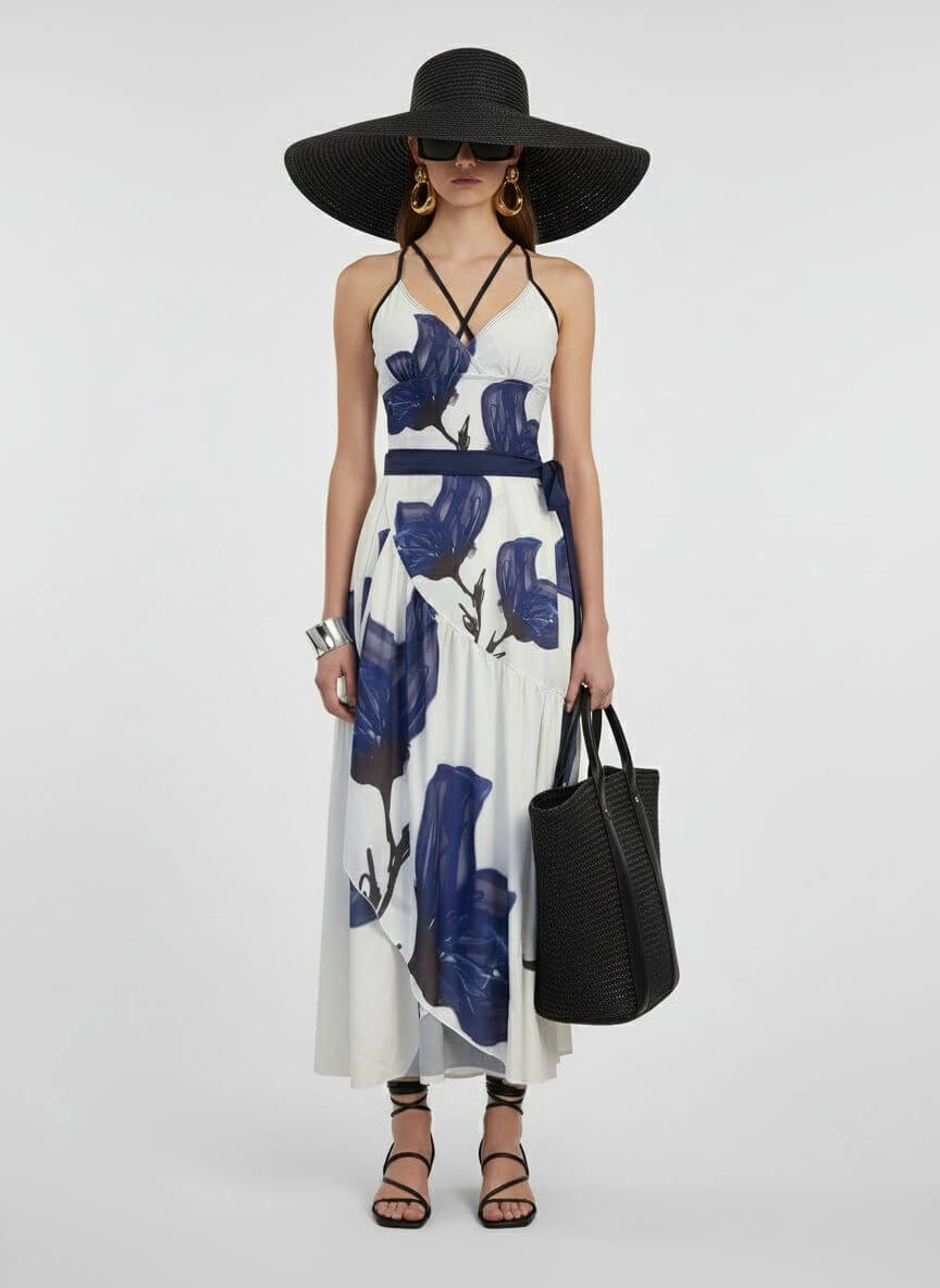 MundoE&E Floral Print One Piece & Skirt Beachwear Set - Image 2