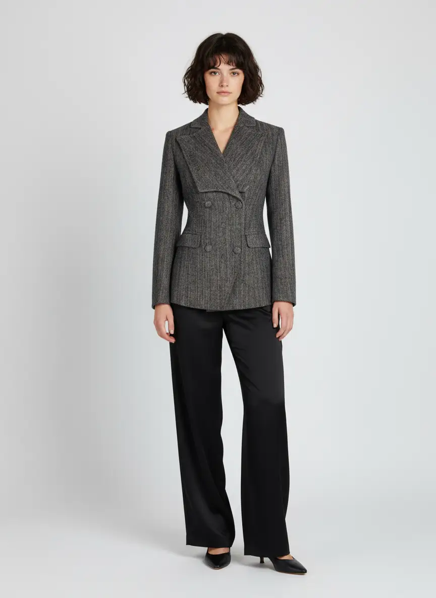ANA MALIK Grey Pantsuit Suit - Image 2