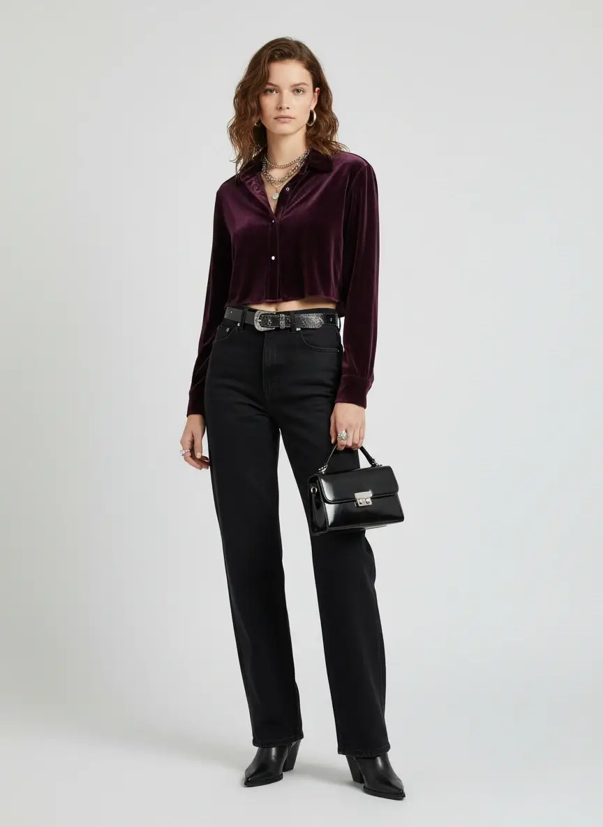 MONZLAPUR Red Button Up Top - Image 2