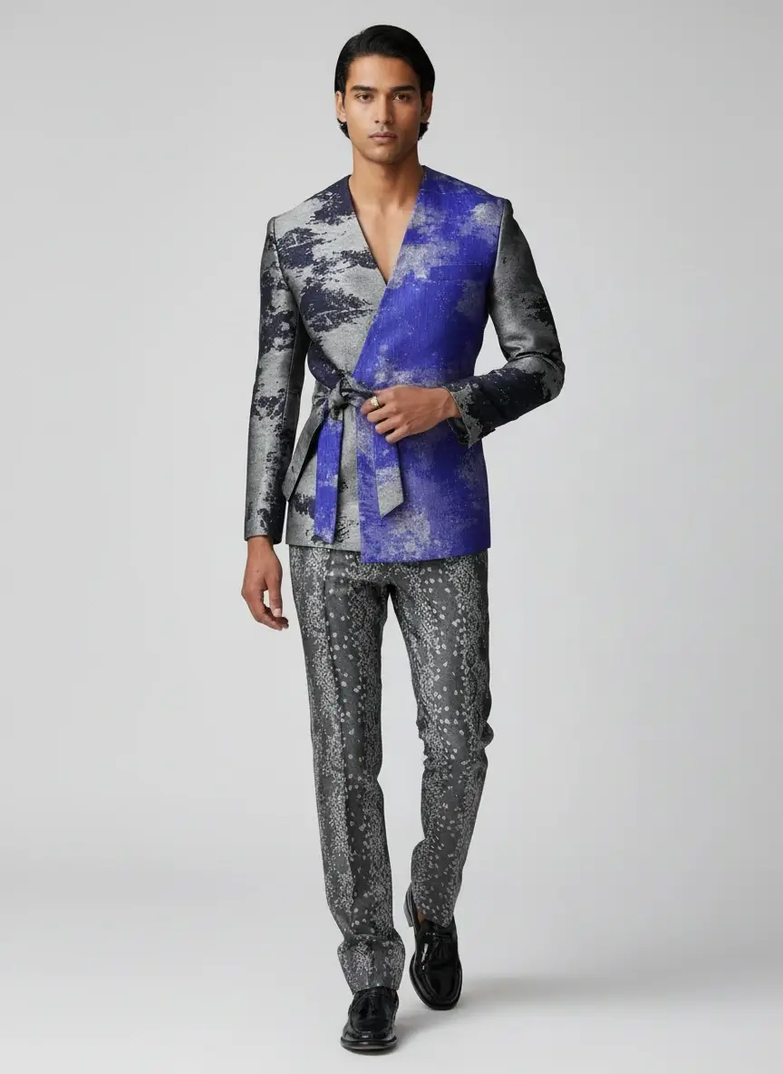 HIROMI ASAI Grey Blazer Jacket/Blazer - Image 2