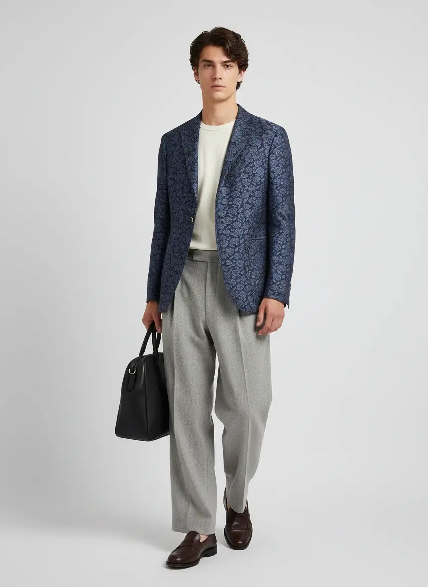 HIROMI ASAI Blue Rose Silk Jacket - Image 2