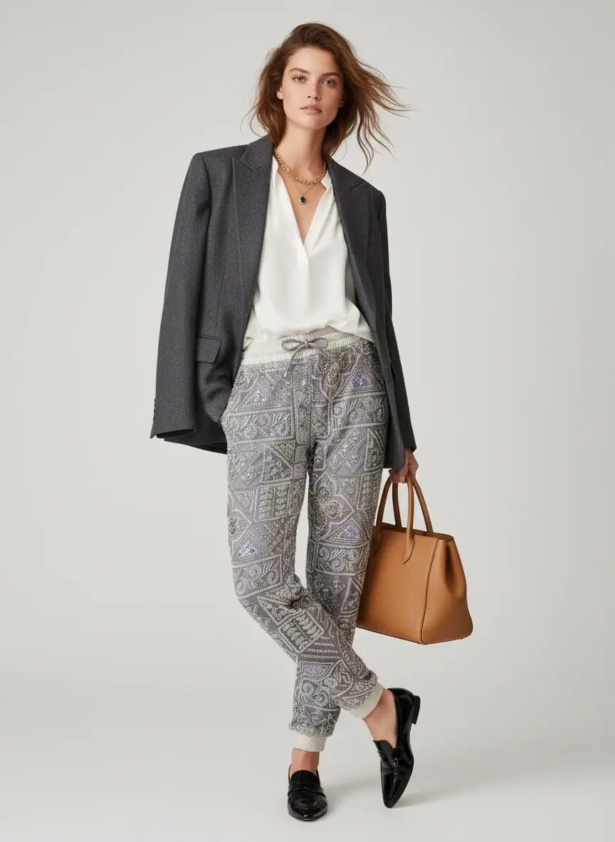 Any Old Iron Ivory/Cream High Rise Pants - Image 2