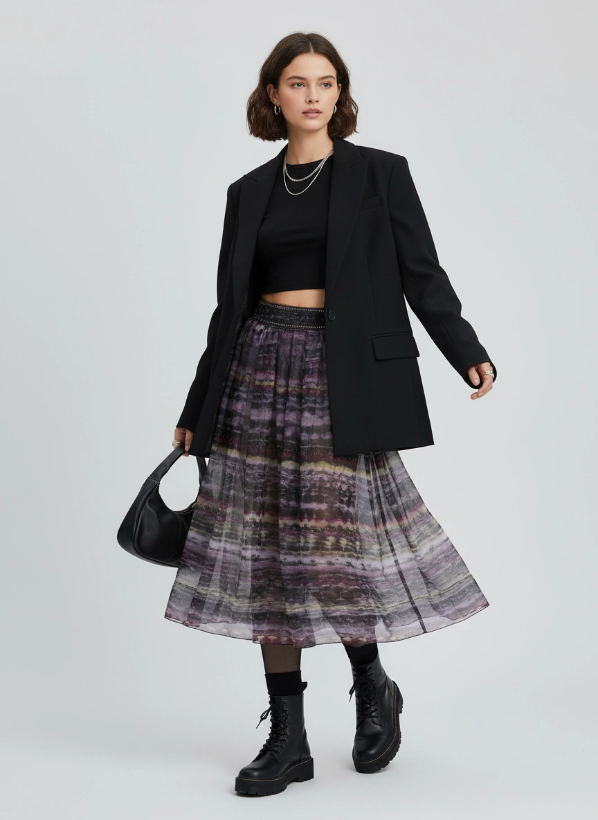 Paper Dolls Collection Multi-Color Maxi Skirt - Image 2