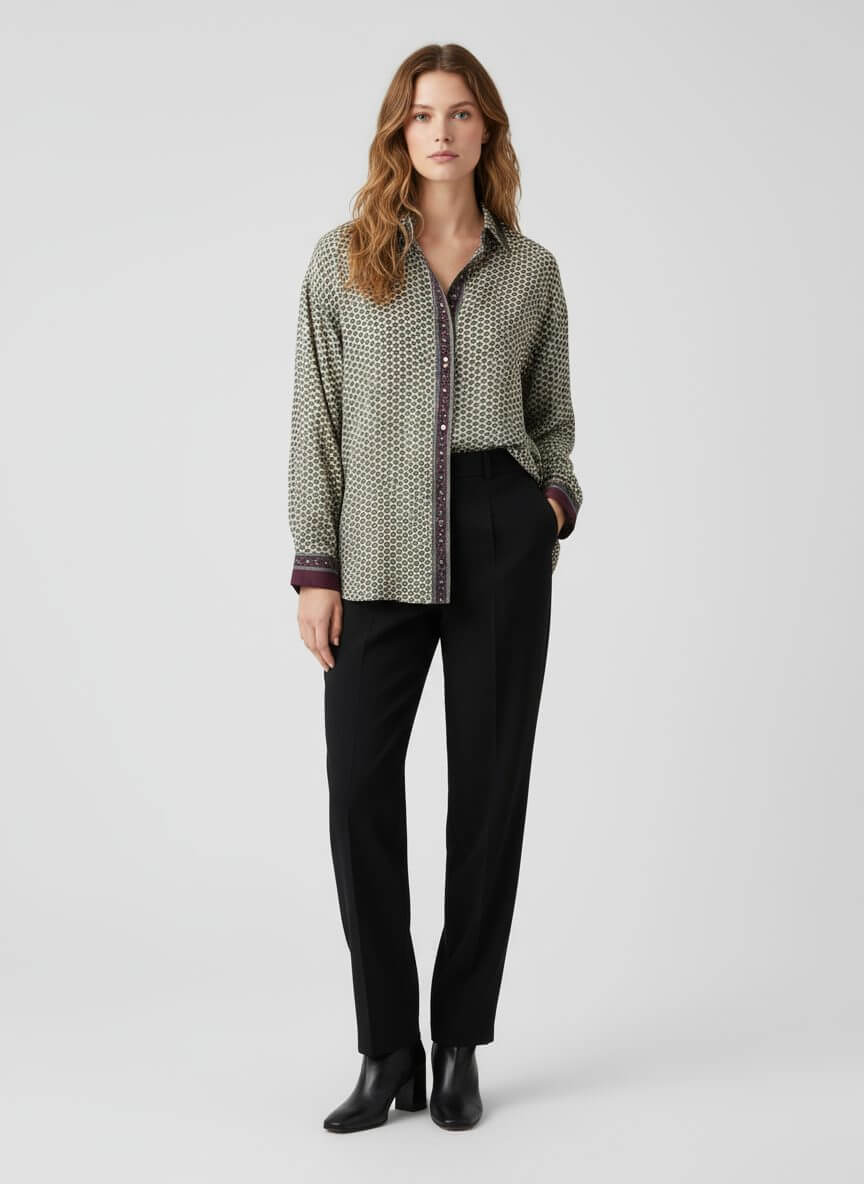 MONZLAPUR Floral Print Long Sleeve Top - Image 2