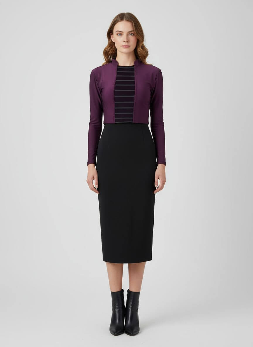 MONZLAPUR Long Sleeve Top Purple - Image 3