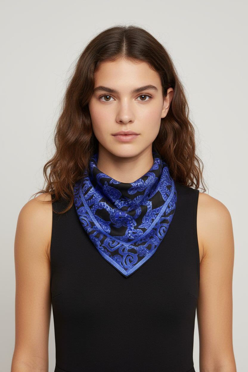 MONZLAPUR Animal Print Silk Scarf S - Image 3
