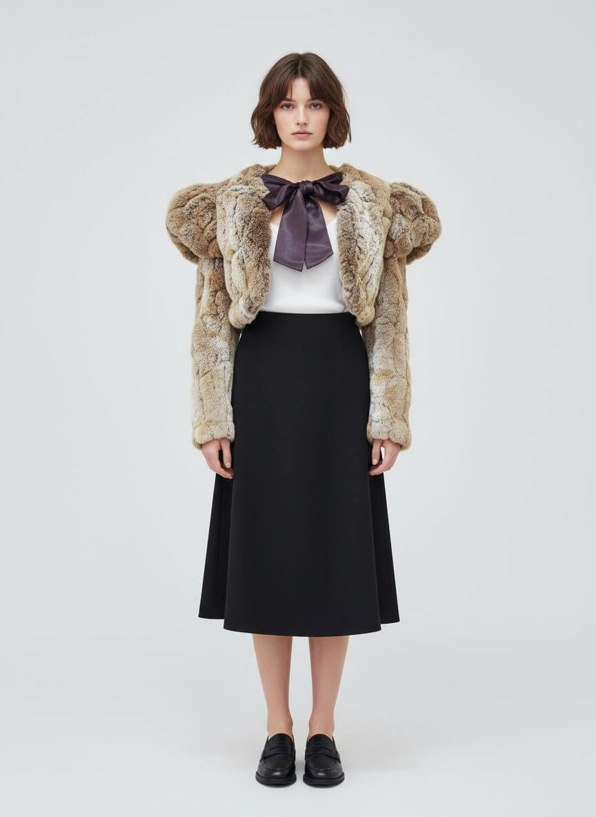 2madison Avenue Central Park Brown Bolero In Fur - Image 2