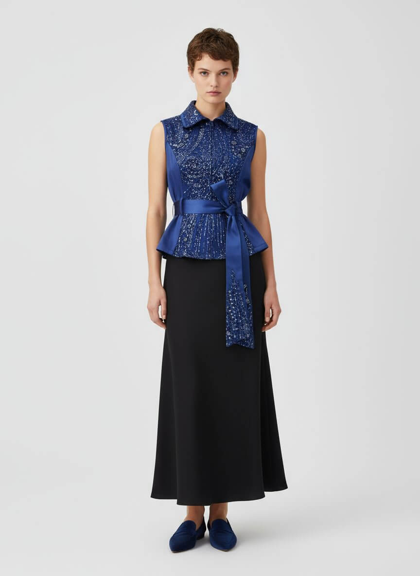 2madison Avenue Signature Navy New Fancy Vest - Image 2