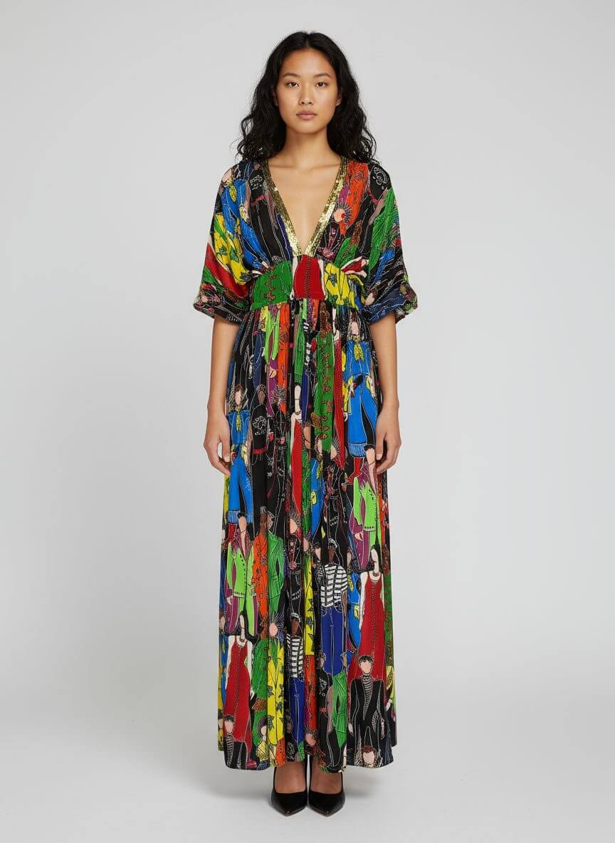Any Old Iron Multi-Color Maxi Dress - Image 2