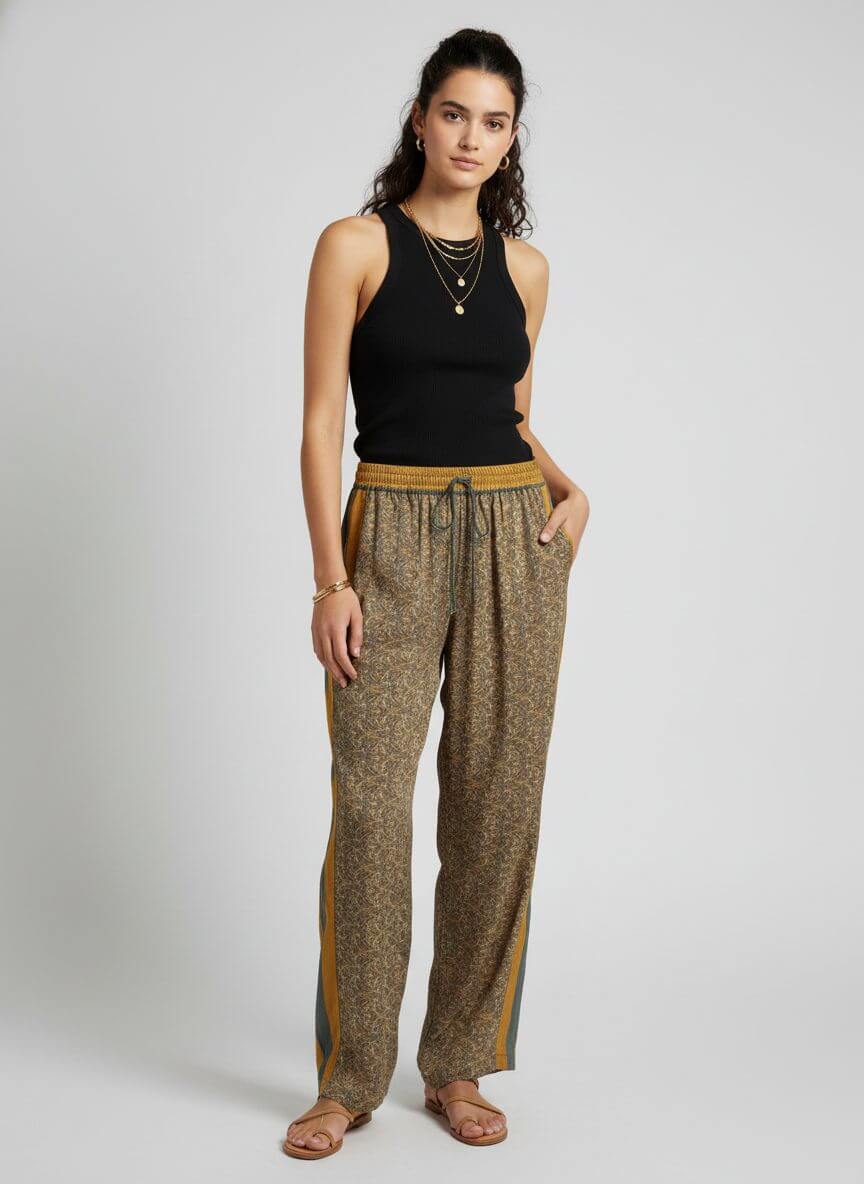 MONZLAPUR Floral Print Wide Leg Pants - Image 2