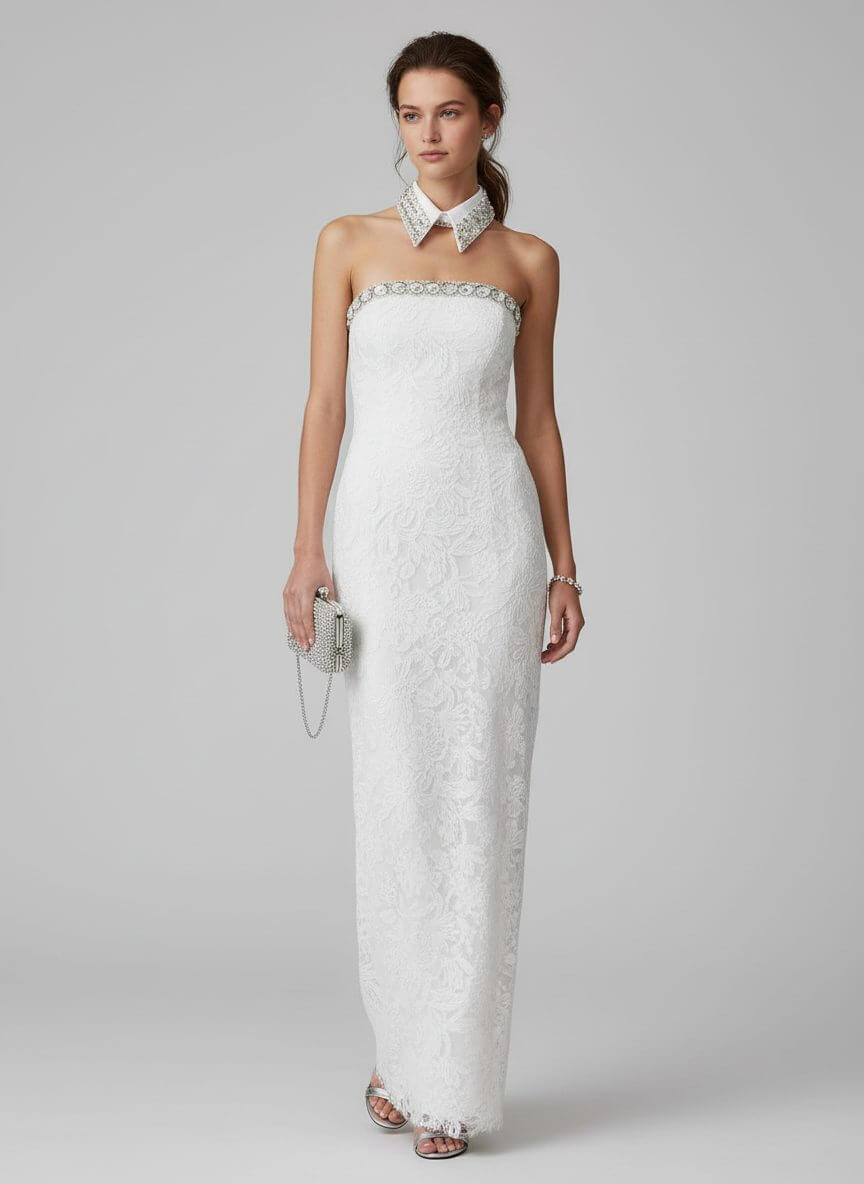 Fierce By AP White Gown Dress - Image 2
