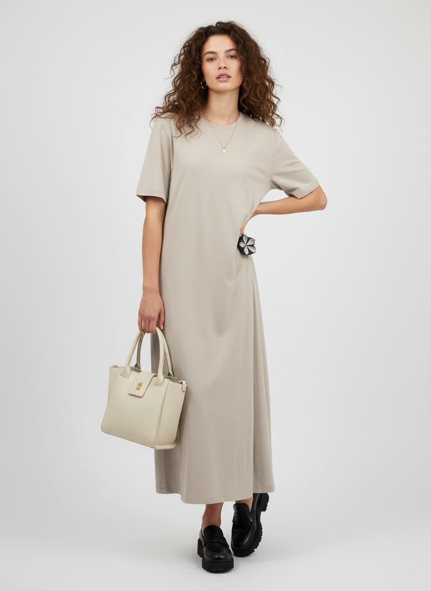 TOSHIE Spring Dress Beige - Image 2