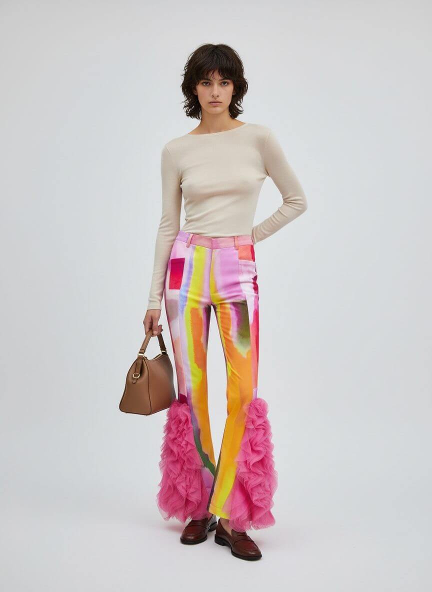 2madison Avenue Bonita AP Pink Lydia Pant With Tulle F/P - Image 2